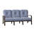 Fremont 75.25'' Wide Aluminum Patio Sofa with Cushions-26118108-26118109