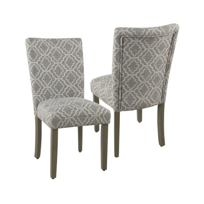 Chaise parsons rembourrée en velours Feldman