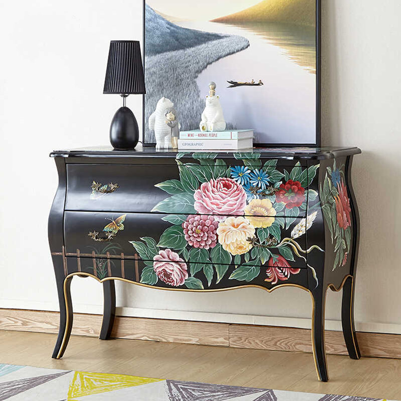 Commode décorative charmante à deux tiroirs