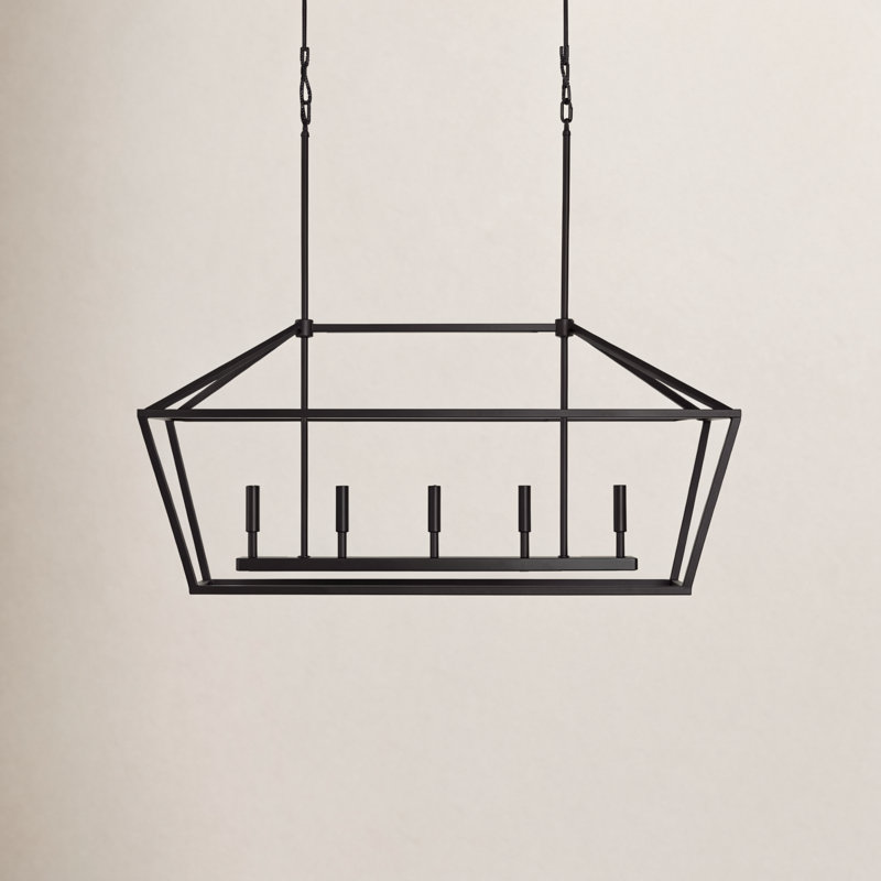 Glenhaven 5 - Light Kitchen Island Pendant, Matte Black