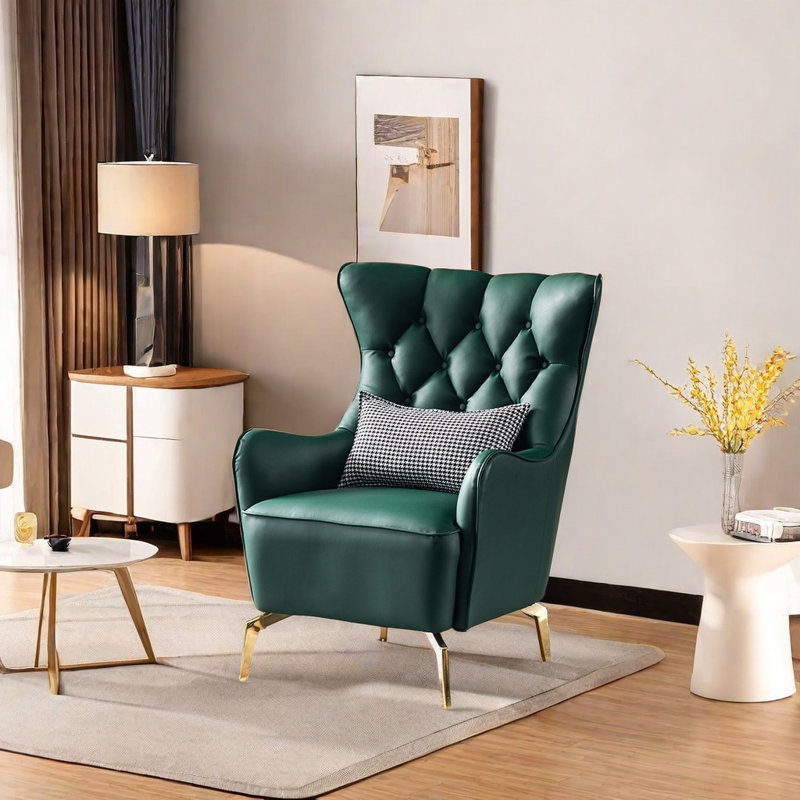 Chaise à dossier haut en similicuir, Atrovirens Faux Leather