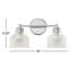 Besima 2 Light Ribbed Dimmable Vanity Light-569222