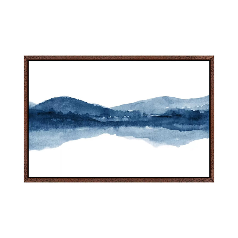 Watercolor Landscape XI by Nouveau Prints - Painting on Canvas, Classic Brown Wood Framed, 45.72cm H x 66.04cm W x 3.81cm D