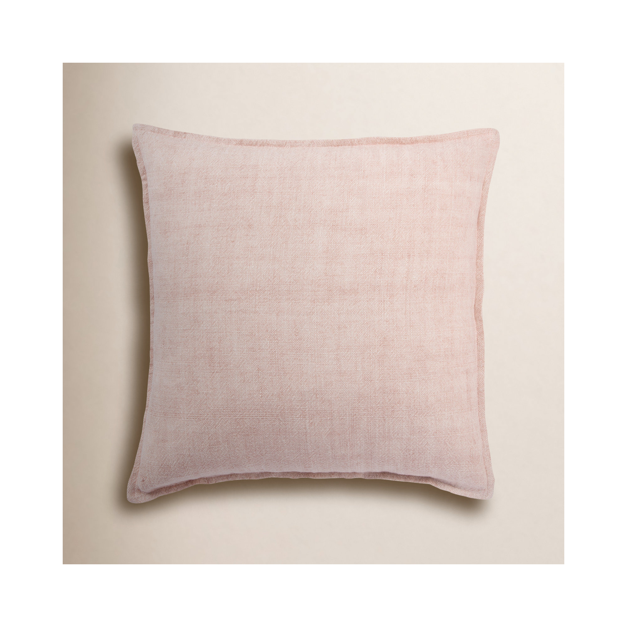 Avey Linen Pillow Cover, Light Pink