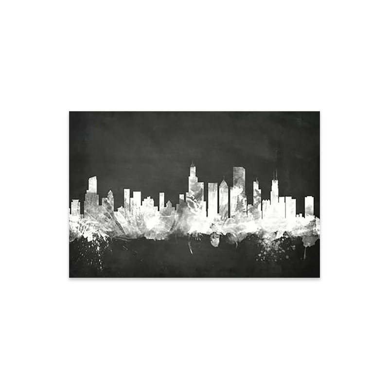 Chicago, Illinois, États-Unis, impression sur verre acrylique, H 16 po x l 24 po x P 0,25 po
