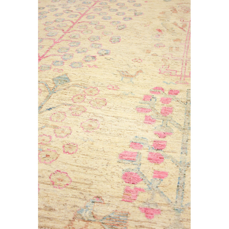New Afghani Oushak Tree Wool On Cotton 9' X 11'10" Beige