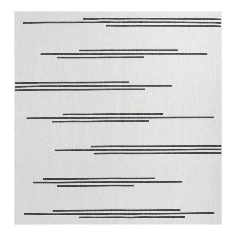 Leonardville Striped Indoor / Outdoor Rug, Square 12'