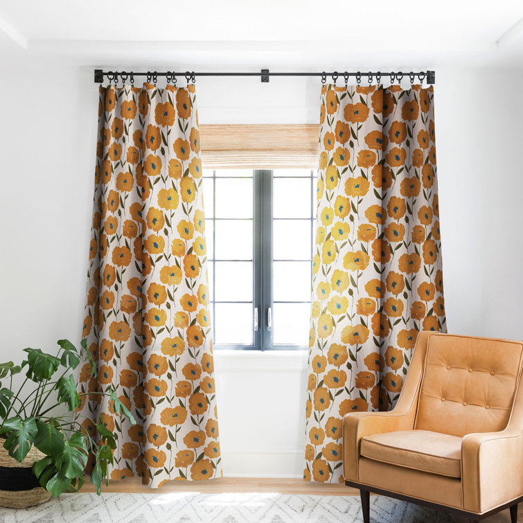 Extra wide windows with double pleat curtains in Zoffany Water Iris  Gold/Charcoal, with Alison Davies Acanthus curtain pole and matching hold  backs – Willow & Bee