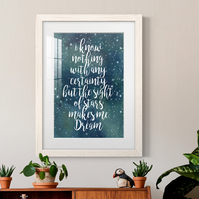 " Galaxy Quote II ", White Framed, 24" H x 20" W x 1" D
