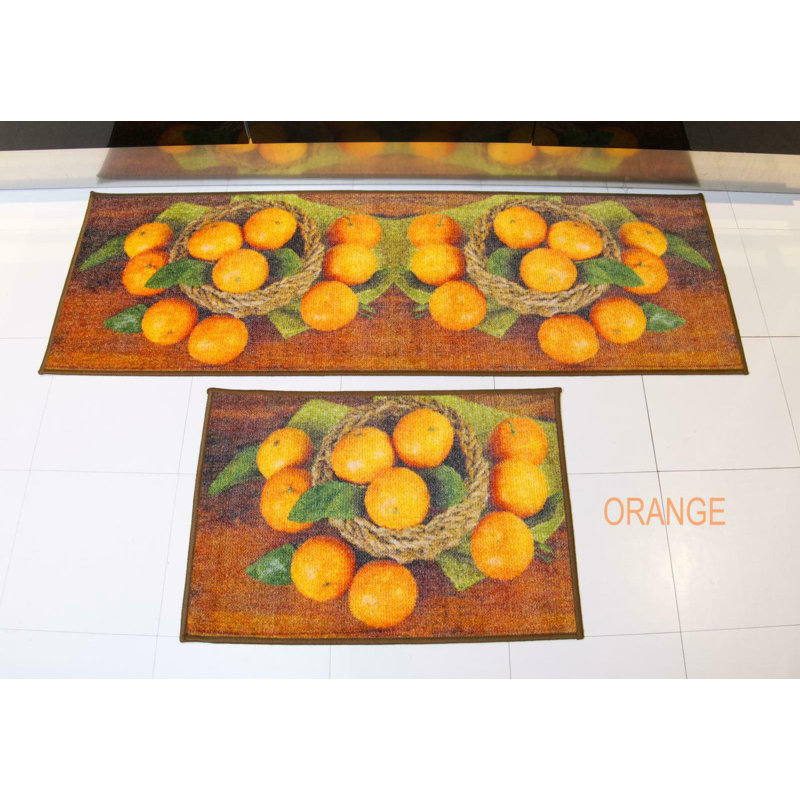 Deveraux Fruit Printed Kitchen Mat, Rectangle 50 x 70cm