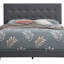 Élégant lit double contemporain gris foncé