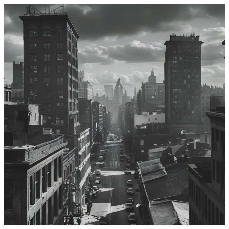 Black And White Cityscape Comforter, Twin Extra Long
