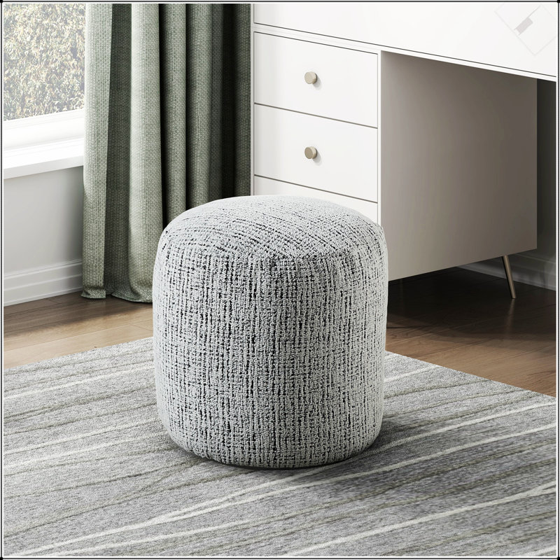 Repose-pieds cylindrique rembourré en tissu de chenille, repose-pieds, repose-pieds antidérapant, fauteuil à billes, repose-pieds 1 pièce
