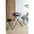 Stowable Side Table and Two Seats - 57.5" x 23.5" x 40" - Black