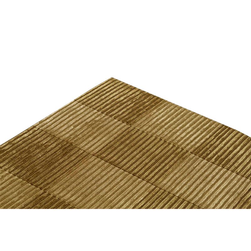 Himalayan Wool Checkered Area Rug in Brown