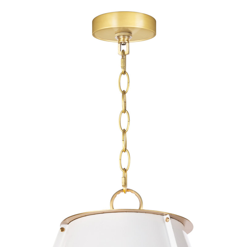 French Maid Chandelier Large, Gold, White