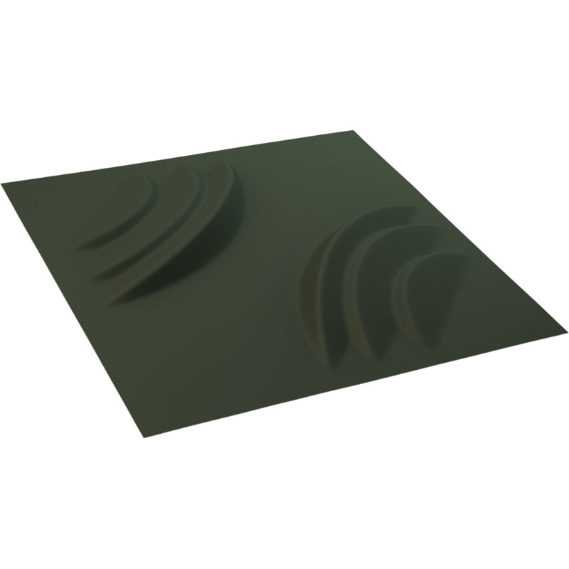 Panneau mural 3D décoratif Artisan EnduraWall, H 11,875 po x l 11,875 po, Vert club de chasse satiné UltraCover