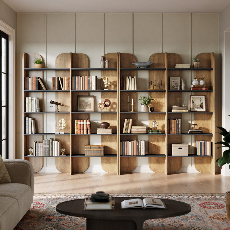70.87-Inch Tall Bookcase with Open Shelves, Brown, 2