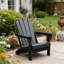 Chaises Adirondack Hdpe spacieuses, résistantes aux intempéries avec un design moderne pour le patio et le camping