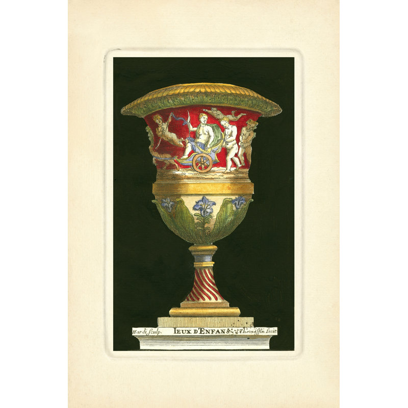 Vase With Chariot by S. Thomassin - Wrapped Canvas Print, 76cm H x 51cm W x 3.8cm D