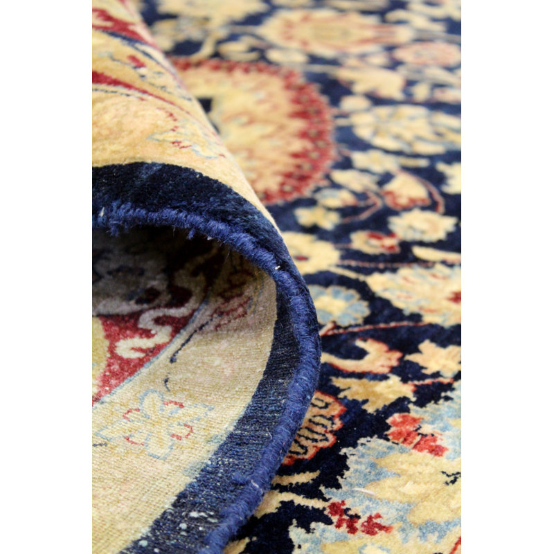 Tapis bleu marine / bleu marine / rouge 7 pi 11 po x 10 pi 4 po Cloud Band One-of-a-Kind Cloud