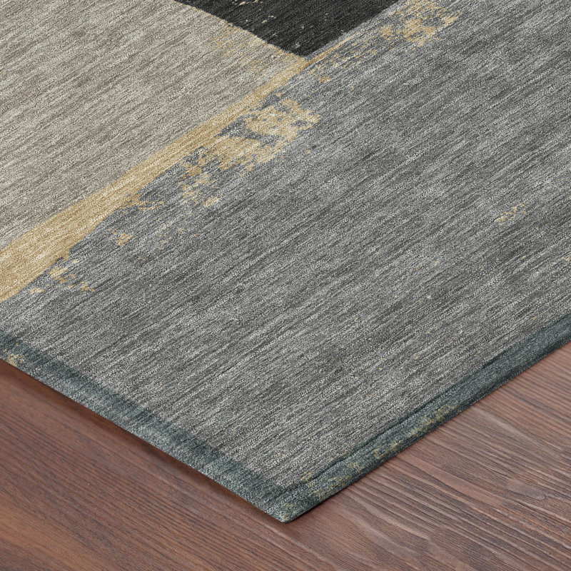 Machine Washable Indoor/Outdoor Chantille ACN2511 Modern Rug, Rectangle 1'8" x 2'6", Gray