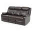 Canapé double inclinable, BRUN FONCÉ-1463784135