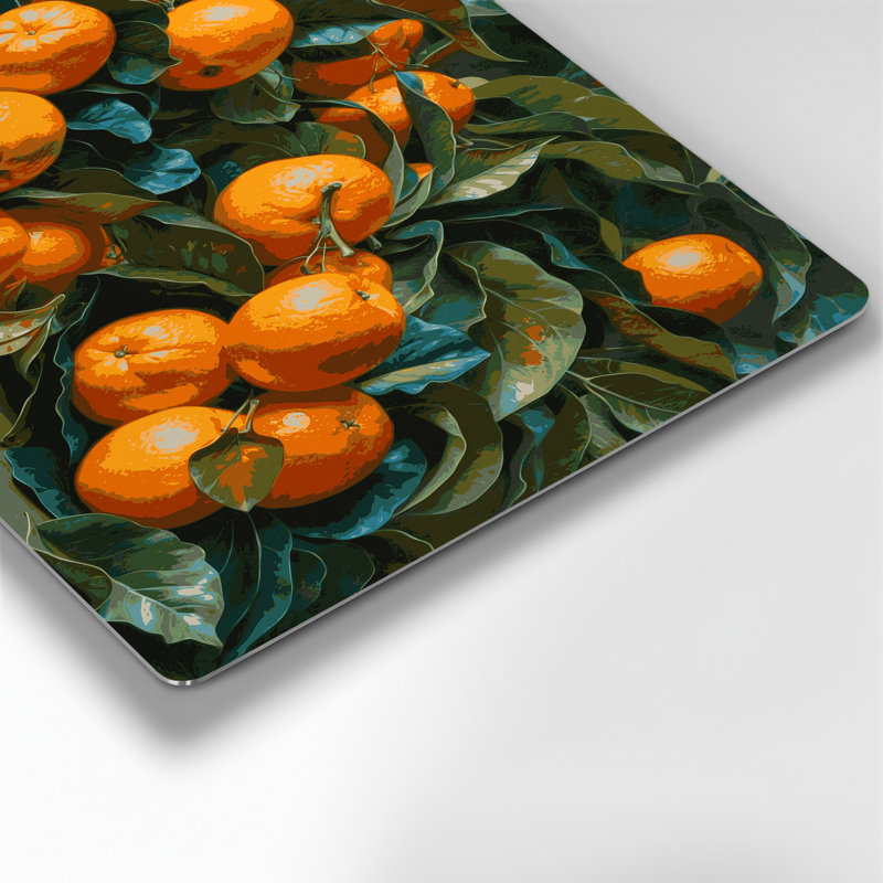 «Fruit Orangequat», art mural en métal vert, H 20 po x l 24 po