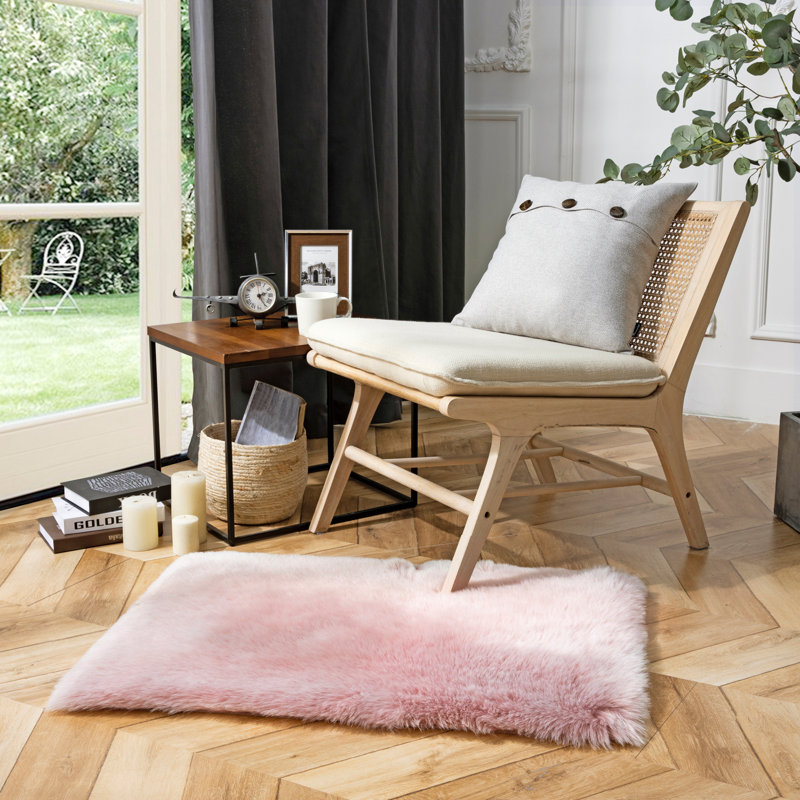 Tapis rose tissé à la machine 2 pi x 3 pi Novelty, Rectangle 2 pi x 3 pi