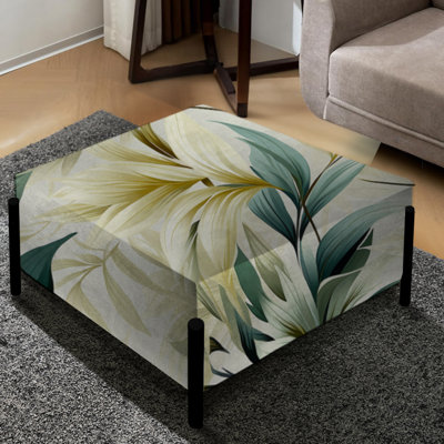 Serene Ferns - Grand repose-pieds carré Plants