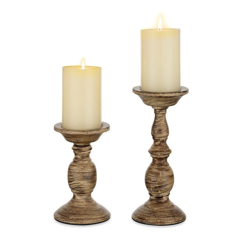 Metal Candlestick, Brown