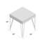 Table de bout en bois massif Hannerose