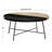 Alisone Metal Two-Toned Wood Split Tray Black Coffee Table