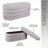 Velvet Ottoman Bench with Storage, Taupe