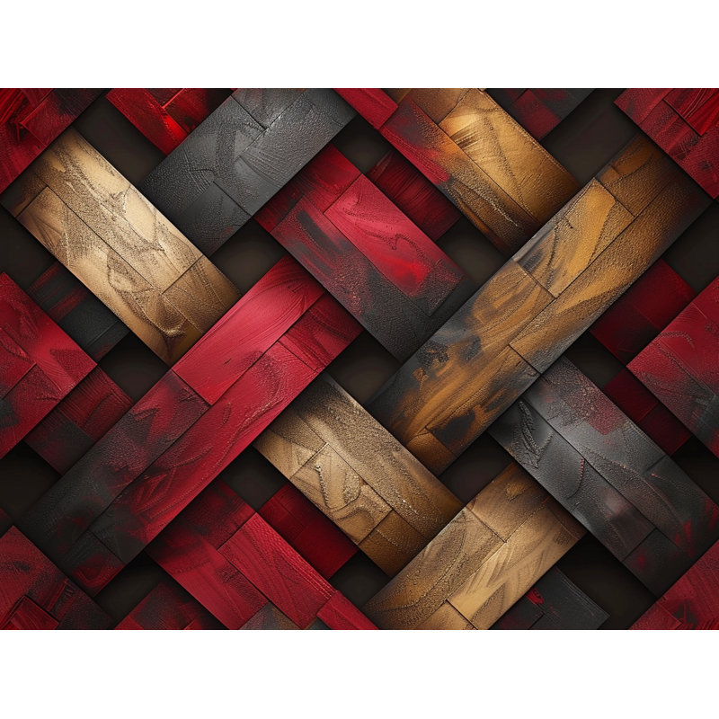 Woven Texture Art Geometric Shower Curtain, 83"H x 70"W