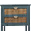 Table d'appoint naturelle à 2 tiroirs - Idéale pour un bureau. Placage en bois massif, poignée en métal, stable et dotée d'une protection anti-insectes. Profondeur : 54,7 cm, largeur : 39,7 cm, hauteur : 73,7 cm. Convient à une chambre ou à un salon.