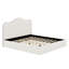 Upholstered Platform Bed with Low Profile, Space-Saving Design for Small Rooms