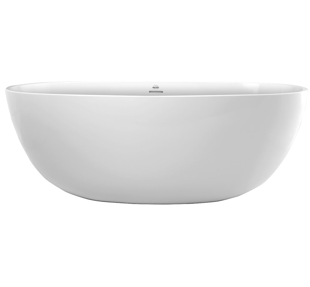 Metro Alamo 58" x 31" Freestanding Soaking Solid Surface Bathtub Hydro Systems 