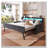 Velvet Upholstered Daybed with Trundle,LED Light ＆ Charging Station