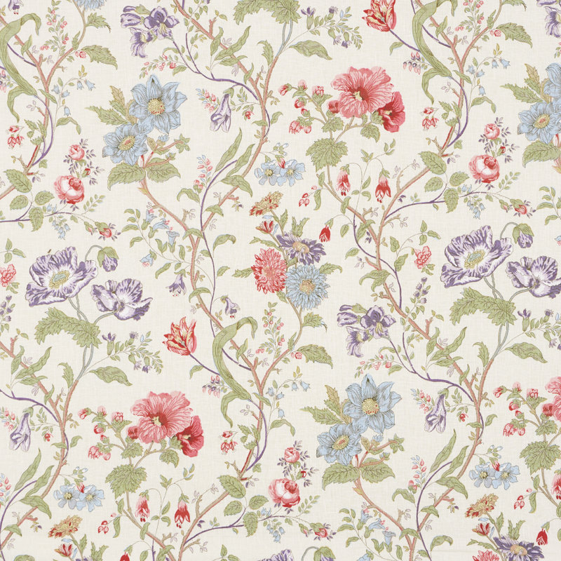 Tissu floral Giselle, Ivoire