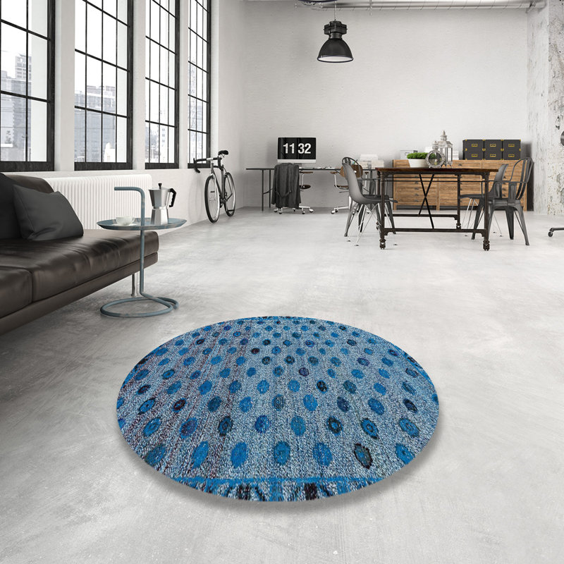 Tapis abstrait moderne 4352, Rond 5 pi