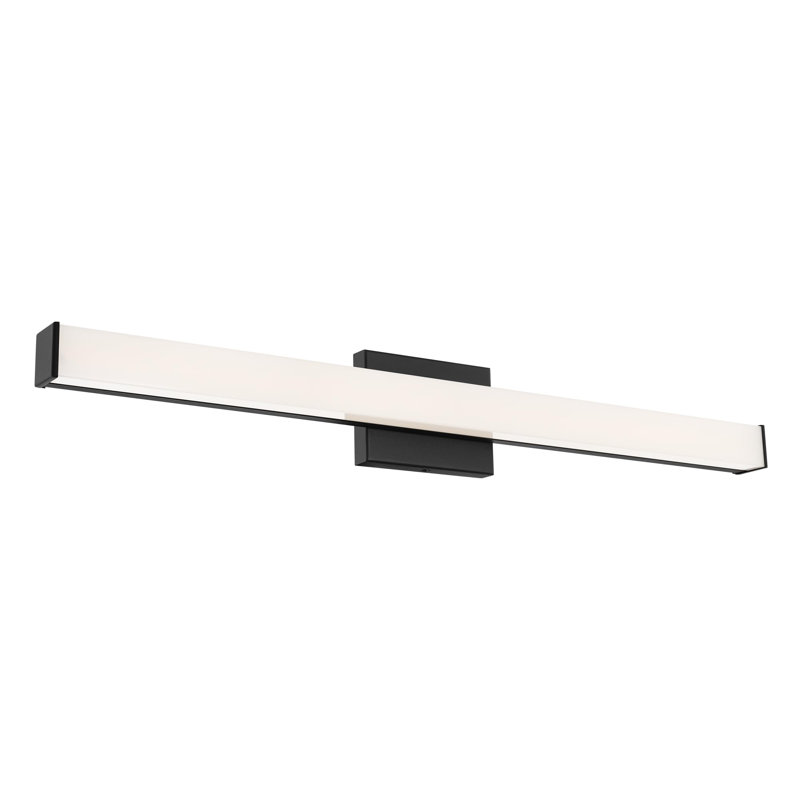 Luminaire de salle de bain mince à DEL 3 pouces East Grove Home Builder Essentials Heritage Collection, Noir mat