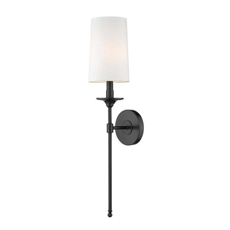 Kapp 1-Light Dimmable Steel Wallchiere, Matte Black