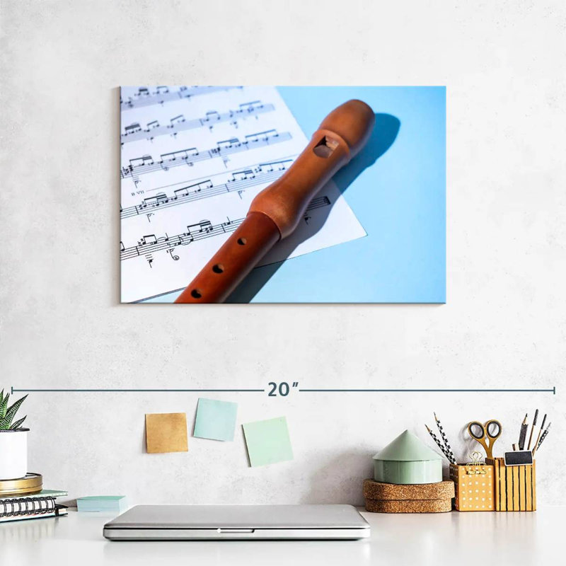 Wooden Recorder, 8" H x 12" W