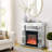 Acrylic Diamond Mirror Fireplace Cabinet, TV Fireplace Cabinet