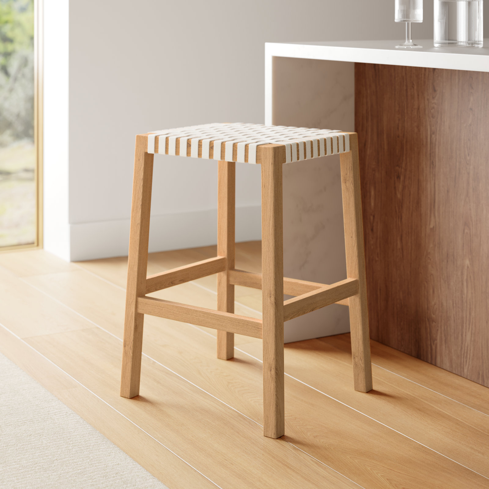 Boulevard 27" Bar Stool, Brown