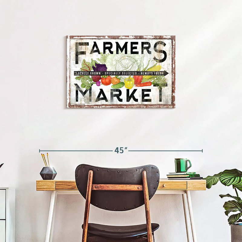 «Farmers Market», impression sur toile, H 20 po x l 30 po x P 1,25 po