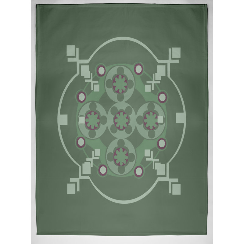 Schulze Plain Weave / Muslin Throw Blanket, Green