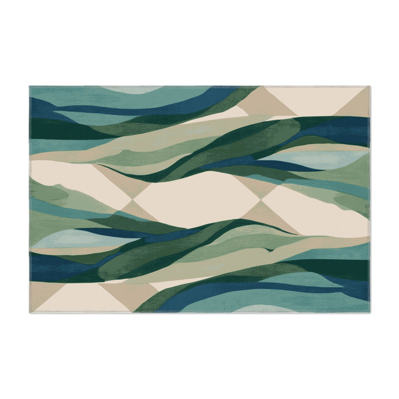 Lunar Horizon Indoor And Outdoor Area Rug, Rectangle 1'6" x 2'6"