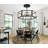 6 Light Dimmable Black Modern Chandelier
